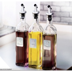 May_zz Kreatif Oiler Kaca Kebocoran Minyak Botol Suit Besar Bumbu Bottlesoy Saus Botol Minyak Wijen Botol Cuka Botol Kebutuhan Dapur -Intl