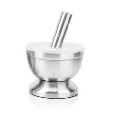 May_zz Stainless Steel Amplas Gerinda Adalah Pound Cup Kitchen Bayi Foodsupplement Mill Adalah Tumbuk Adalah Obat Pound Botol Medicine -Intl