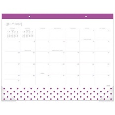 Mead Akademik Tahun Meja Tulis Alas Kalender, Bulanan, Juli 2016-Juni 2017, 21-3/4