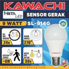 Medan Electronik Bola Lampu Meta LED Sensor Gerak Hemat Energi 9 Watt Kawachi type SL-914G Super White