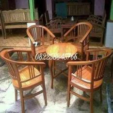 Meja & Kursi Teras Meja Kursi Kopi Santai Kayu Jati Free Ongkir
