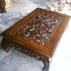 Meja coffe kayu jati ukir Ketapang