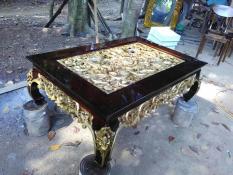 Meja Ketapang Ukir Gold