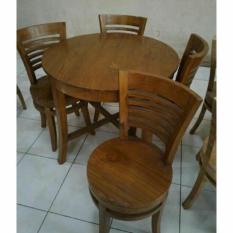 Meja Kursi Makan Kayu Jati Furniture Ukir Jepara Free Ongkir