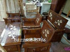 Meja Kursi Tamu Ukir Motif Bunga Minimalis Kayu Jati Free Ongkir