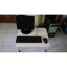 Meja Laptop Lipat Besar Putih Serat Kayu