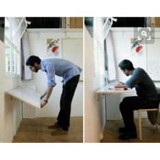 Meja Makan Lipat Portabel Meja Belajar Kerja Dinding Minimalis Modern