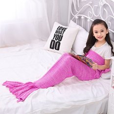 Mermaid Tail Blanket for Kids Handmade Knitted Mermaid Sofa Throws
Perfect Christmas gift 55.18 inch x 27.56 inch (Kids-Purple pink) -
intl