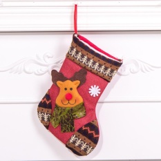 Merry Natal Plush Pohon Gantung Hadiah Permen Kecil Kaus Kaki Dekorasi-Intl