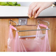 Gantung Logam Sampah Tas Rak Dapur Cuci Kain Handuk Penyimpanan Pemegang Wall Hanging Lemari Lemari Stand Organizer Rak-Intl