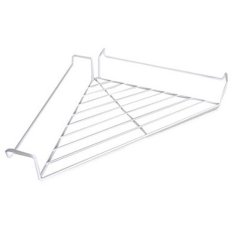 Metal Hanging Office Cubicle Corner Shelf Floating Wall Rack for Sundries & Flowerpot - White - intl