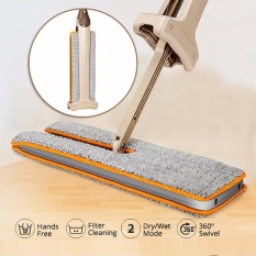 Microfiber Debu Sided Mop 360 Ringan Putar Alat Pel Lantai Putar Telescoping Rumah Tangga Lantai Alat Pembersih Penyerapan Air-Intl