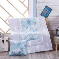 Mimosifolia Multifungsi Musim Panas AC Selimut Bantal Kantor Istirahat Makan Siang Selimut Bantal Mobil Lumbal Sisa Bantal Children Di TK Selimut Kecil (sarung Bantal + Inti) -Intl
