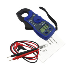 Tampilan LCD Digital AC Mini Genggam Pengukur Tegangan Volt Dc Pengukur Amper Ohmmeter Penguji Klem Meter Multimeter Biru