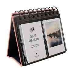 Mini Portabel 68 Foto Album Pernikahan Kalender Meja Kantong Ulang Tahun Wisuda Sayang Valentine 'S Day Hadiah Hari Ibu For Polaroid 7.62 CM Es Gambar Kartu Nama Berwarna Merah Muda-Internasional