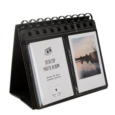 Mini Portable 68 Kantong Kalender Meja Foto Album Pernikahan Anniversary Wisuda Bayi Valentine Day Ibu Hari Hadiah untuk Polaroid 3 Inci Gambar Kartu Bisnis Hitam-Intl