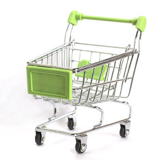 Mini Supermarket Gerobak Sorong Hijau Keranjang Belanja Mode Utilitas (Hijau)