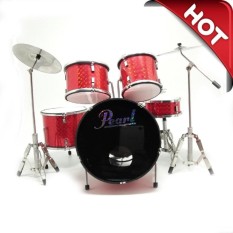 Miniatur Drum Set Gnl Drum M-001 Merah