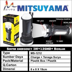 Mitsuyama 3in1 Senter / Lampu Bohlam / Senter Emergency Tenaga Surya- MS1212