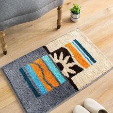 Modern Anti-Slip Karpet Lantai Dapur Super Penyerap Karpet untuk Ruang Tidur Kamar Mandi Lembut Pakaian Kaki Samping Kasur Bisa Dicuci Keset Pintu Masuk 45X65 Cm (Beige) -Intl