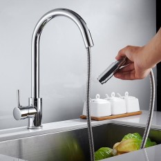 Modern Wastafel Dapur Sigi Semprot Keran Chrome Basin Monobloc Mixer Kuningan Keran-Internasional