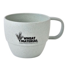 Moob Pawaca Jerami Gandum Mug, Cup untuk Air Panas, Kopi, Jus, Teh; Eco Friendly Healthy Biodegradable Bahan Unbreakable (Beige)-Intl