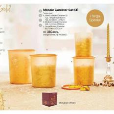 Mosaic Canister Set Gold Tupperware Toples Promo Murah - Dpjuxw