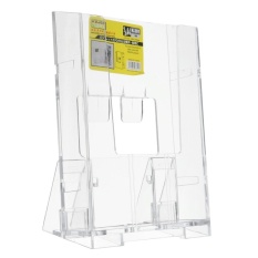 MStore Clear Acrylic Business Card Holder Brosur Desk Stand Pamphletdisplay 1/3 A4-Intl