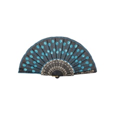 MStore Promosi Baru Penjualan Baru Pola Peacock Baru Folding Hand Held Fan Bersulam Payet Pesta Pernikahan Prom-Intl