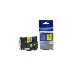 MStore P Touch Label Tape untuk Brother Tze-S251 Label Printer; Hitam Di Kuning; Paket Tunggal; Setiap Tape Adalah 24mm (1 Inch) Lebar dan 8 Meters (26 Kaki)-Intl
