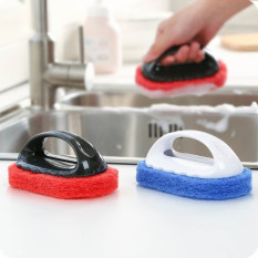 Multi-Fungsi Membersihkan Dapur Kamar Mandi Spons Pegangan Sikat Merah-Intl