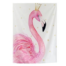 Multi Fungsional Home Decor Tapestry Hanging Dinding Seni Pantai Selimut Piknik Lembar Karpet Taplak Meja 59x51 Inch Flamingo Gaya-Intl