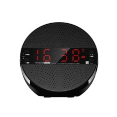 MX21 Meja Bluetooth Speaker Penopang FM Radio Line Di TF Kartu Jam Alarm (Black)