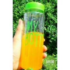 My Bottle 545ml CLEAR/Transparan Botol Minum ECO Friendly Infused Water Tritan BPA Free - GREEN