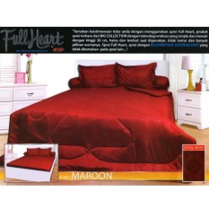 My Love Full Heart Sprei Set Maroon Tinggi 30cm