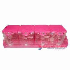 Nagata 313 Rak Bumbu Tempat Bumbu Wadah Bumbu 4 in 1 - Pink
