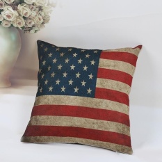 National Flag Pillow Case Sofa Waist Throw Cushion Cover Home Decor - intl