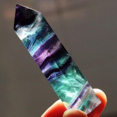 Alami Hexagonal Crystal QUARTZ Healing Fluorite Wand Batu Ungu Hijau Permata-Internasional
