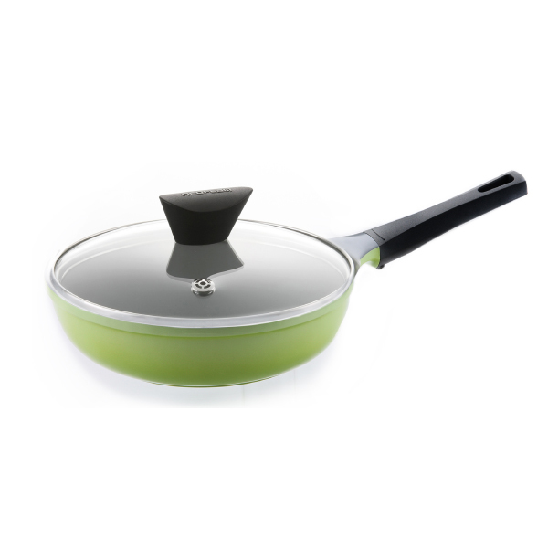 Neoflam Mitra Marble Fry Pan 26cm with Glass Lid - Hijau