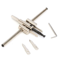 Baru 40-200mm Adjustable Metal Kayu Circle Cutter Lubang Bor Gergaji Mata Gergaji Kit Set Alat-Internasional