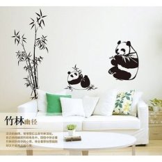New Black Giant 100*90CM Panda Bamboo Wall Stickers Living Room TV
Wall Sofa Removable Home Sticker Wall Sticker Art AY9051