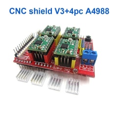 Baru CNC Shield V3 Engraving Machine/3D Printer/+ 4 Pcs A4988 Unit Ekspansi Pengemudi untuk Arduino- INTL