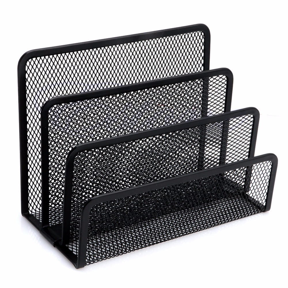 Baru Hot Mesh Letter Sorter Mail Document Tray Meja Kantor File Organizer Bisnis (...)-Intl
