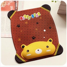 Baru Kartun Korea Imut Silicone Lambat Rebound Memori Pergelangan Tangan Bantalan Mouse Bantalan dengan Pergelangan Tangan Dukungan untuk Komputer Laptop Nyaman Tangan Alas Bantal Brown Bear warna: brown Bear-Intl