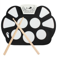 New Portable Digital Electronic Tabletop Roll up Drum Kit Standard Drum-Set - intl