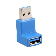 Baru USB 3.0 Male Ke USB 3.0 Female Adapter KONEKTOR Ekstensi 90 Derajat-Internasional
