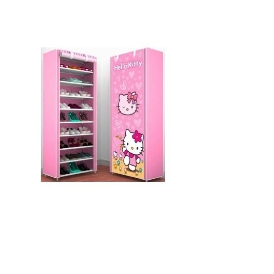 NEWW! RAK SEPATU/SHOE RACK 10SUSUN (2KG)-RS10CHP(HELLO KITTY), SHENAR