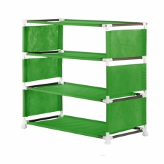 NINE BOX - Rak Sepatu Minimalis 4 susun/Rak sepatu portable/Rak serbaguna 4 susun - W4 HIJAU