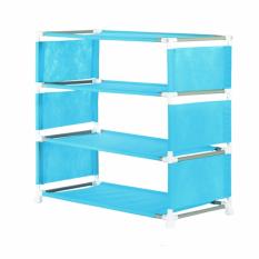 NINE BOX - Rak Sepatu Minimalis 4 susun/Rak sepatu portable/Rak serbaguna 4 susun - W4 SKY BLUE