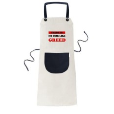 Tidak Ada Api Seperti Keserakahan Budha Quote Buddhisme Memasak Dapur Krem Dapat Disesuaikan Bib Celemek Saku Wanita Pria Chef Hadiah-Internasional